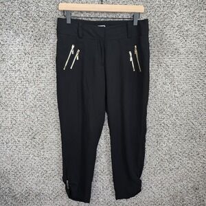 Cache Pants Womens 4 Black Zip Pockets Slacks Trousers Stretch Vintage‎ Ladies
